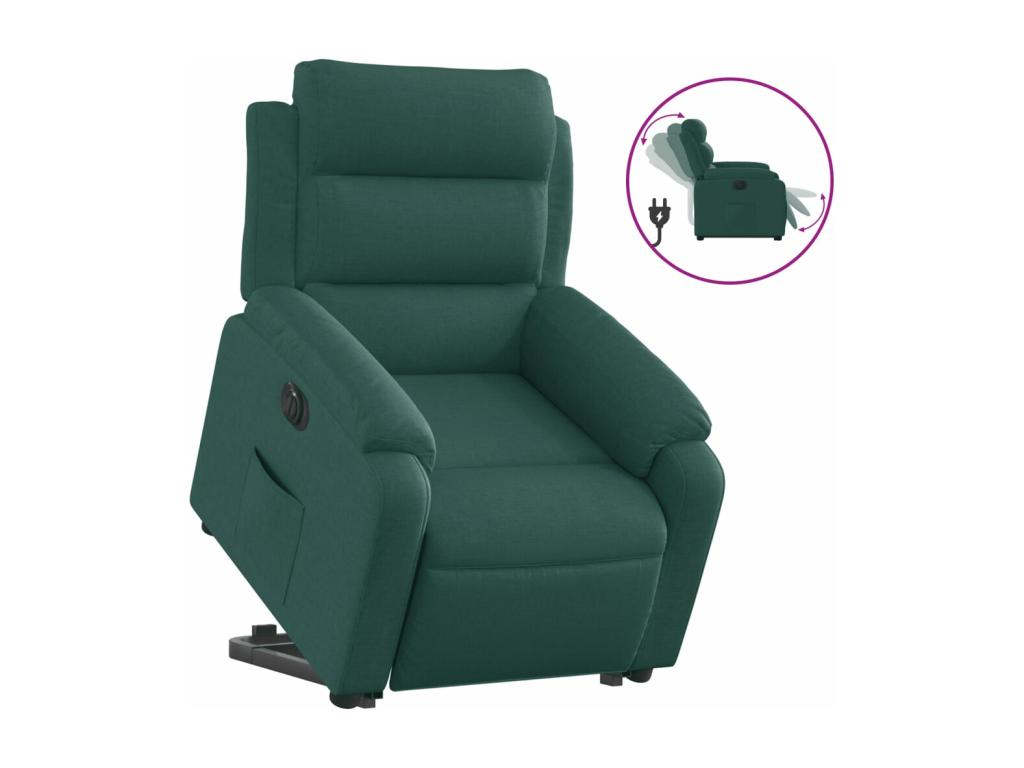 Fauteuil d'appoint en tissu vert