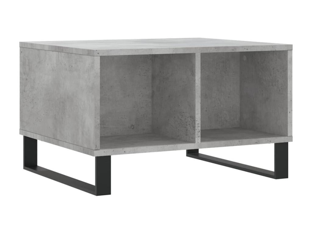 Table basse en bois d'ingénierie gris, 60 x 50 x 36,5 cm