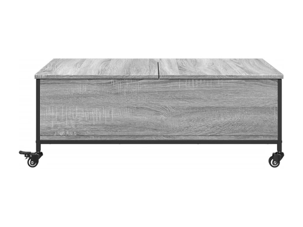 Table basse en bois d'ingénierie gris