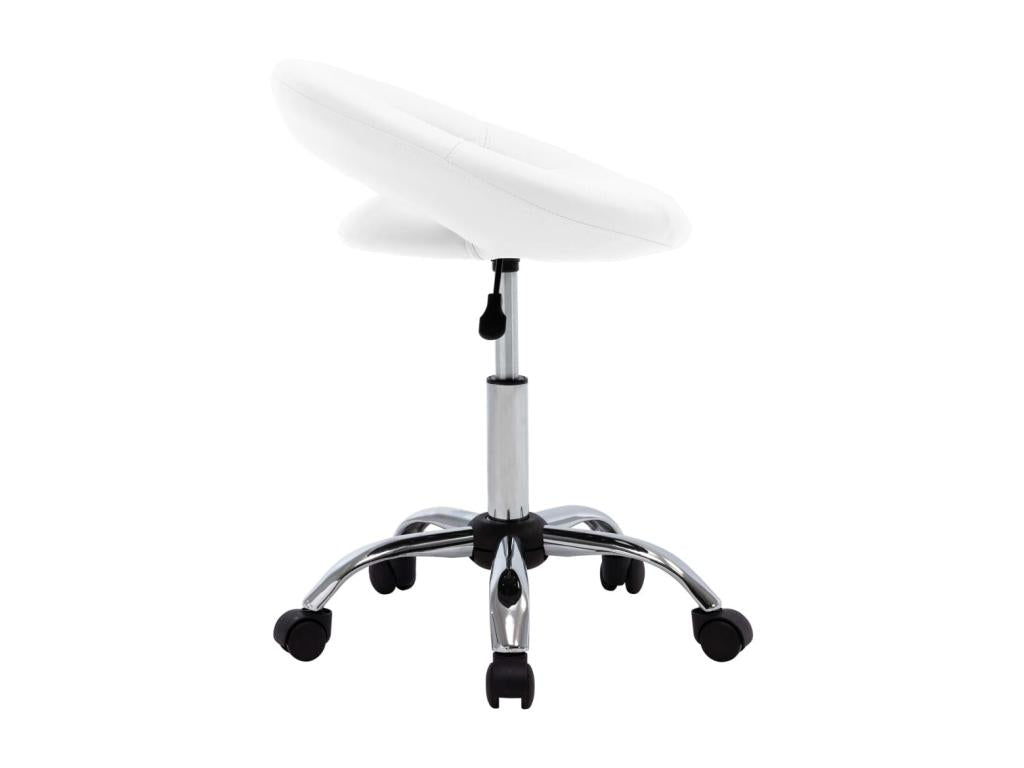 Fauteuil en similicuir blanc