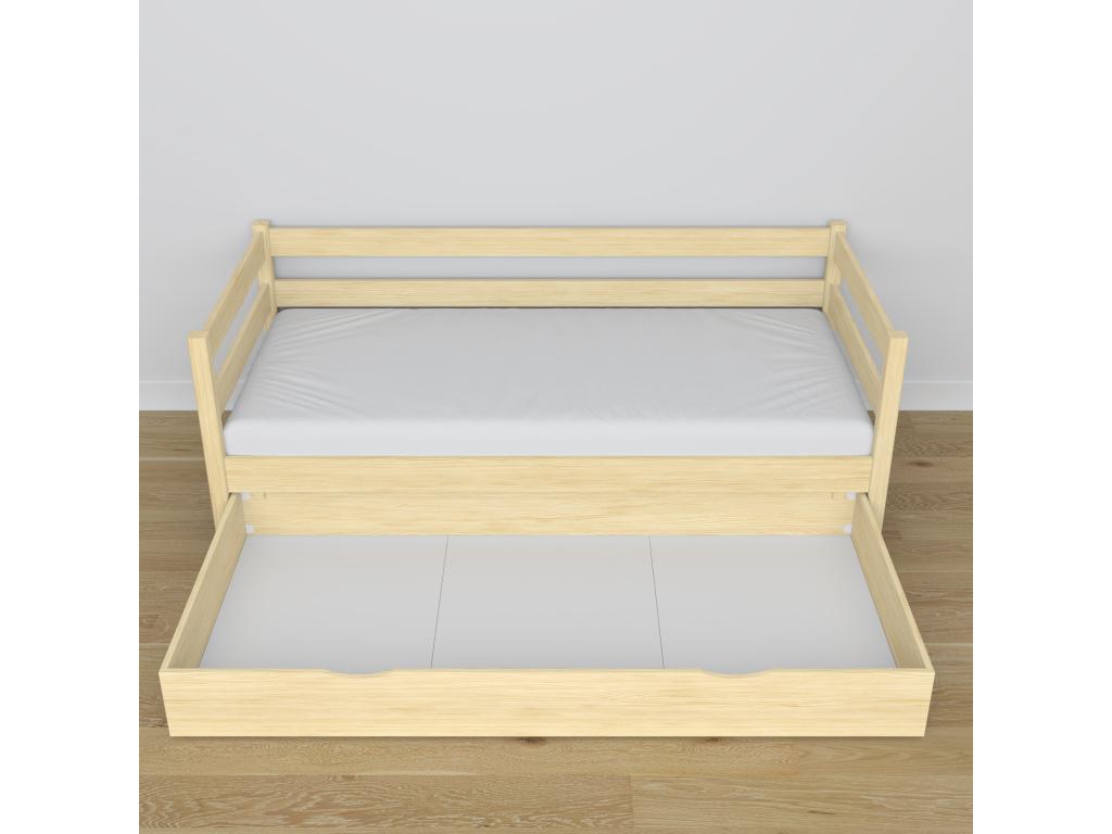 Lit en pin beige, 80 x 200 cm