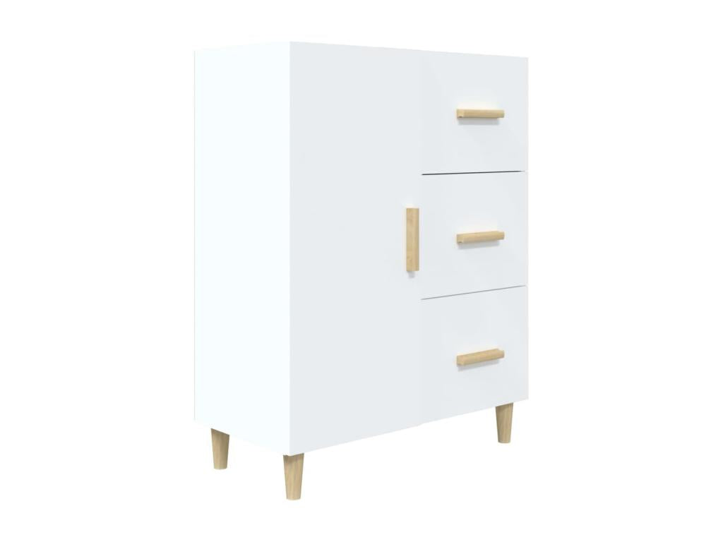 Buffet en bois d'ingénierie blanc, 69,5 x 34 x 90 cm