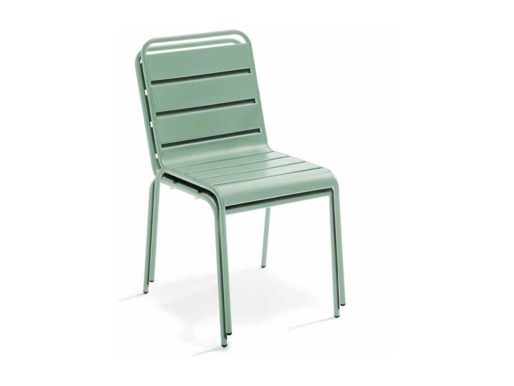 Fauteuil d'appoint en métal vert
