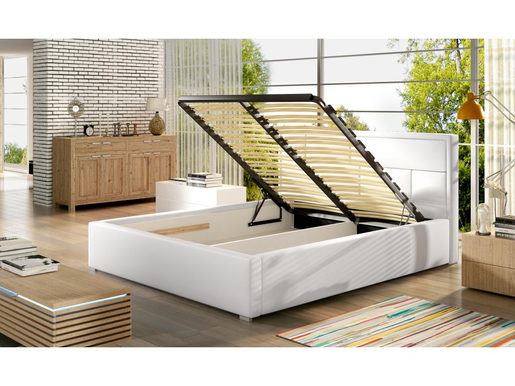 Lit en velours vert, 160 x 200 cm