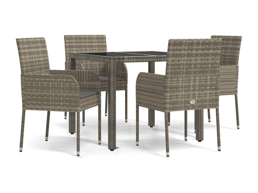 Meubles de maison en résine tressée grise