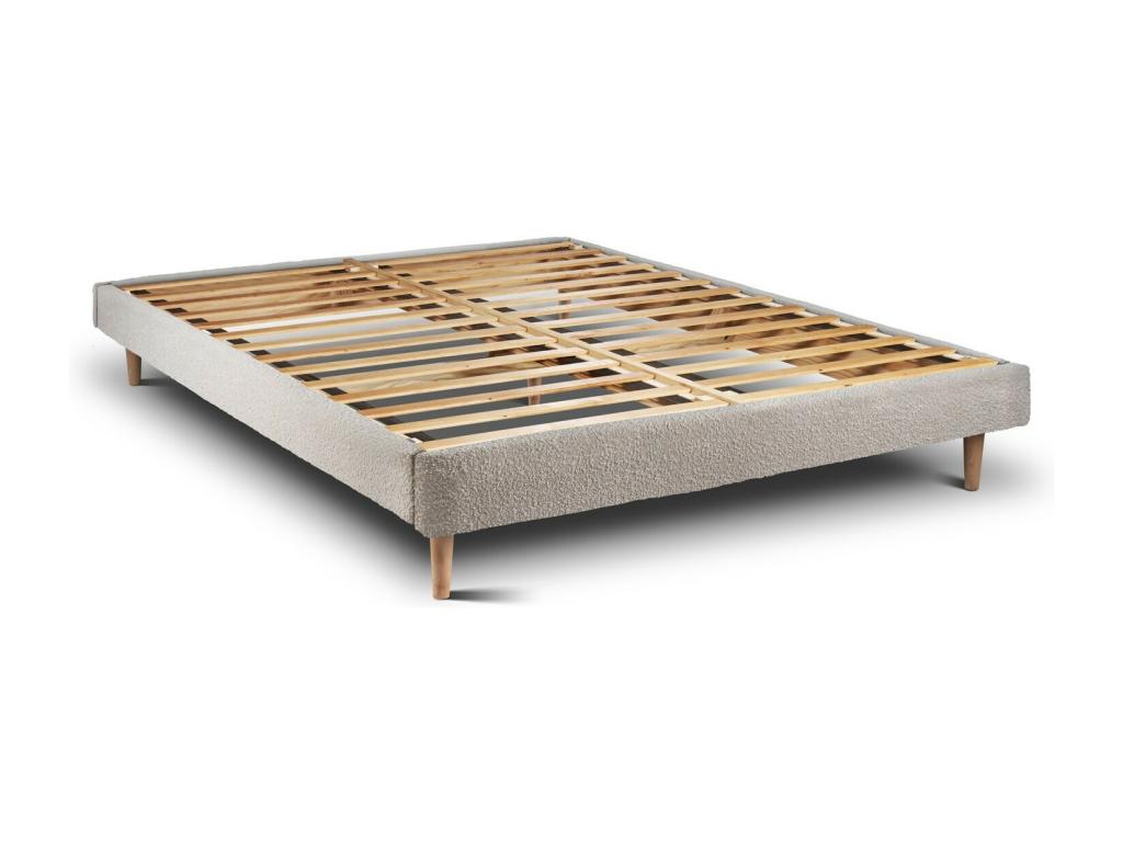 Mobilier d'intérieur en tissu bouclé beige, 180 x 200 cm