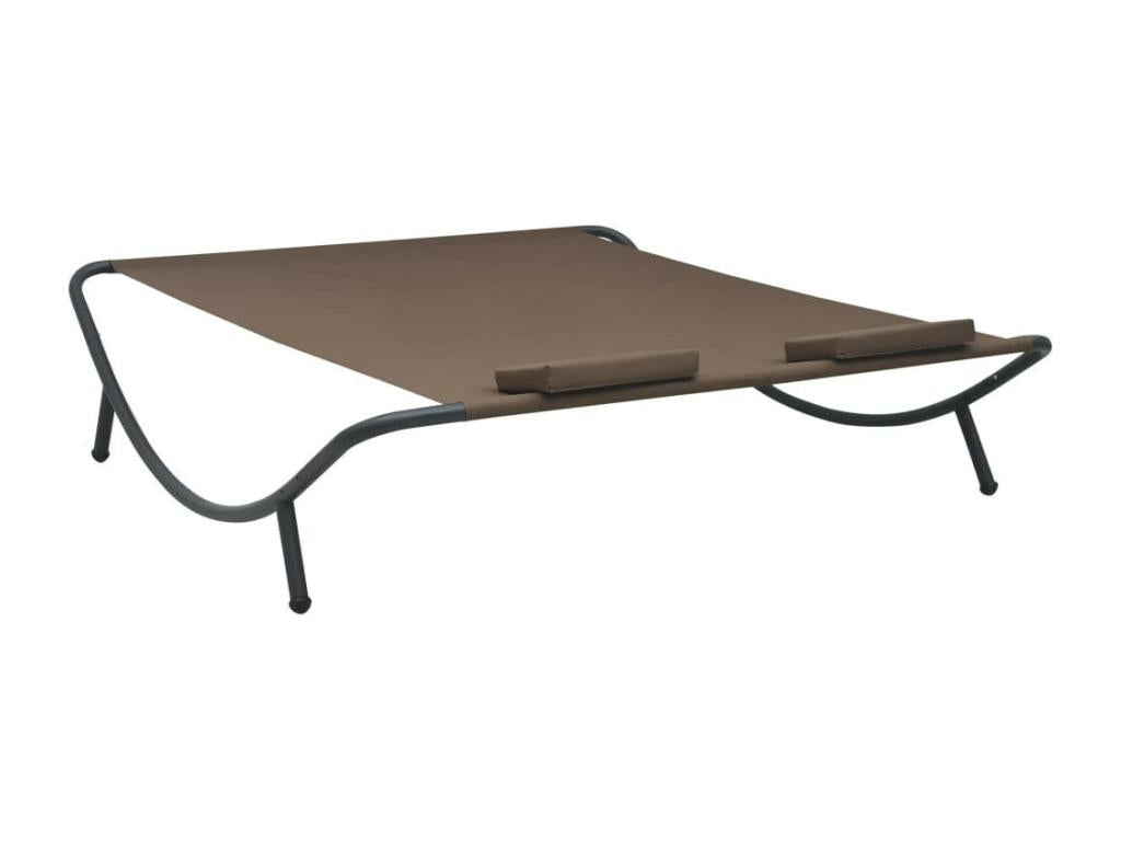 Chaise longue en tissu naturel