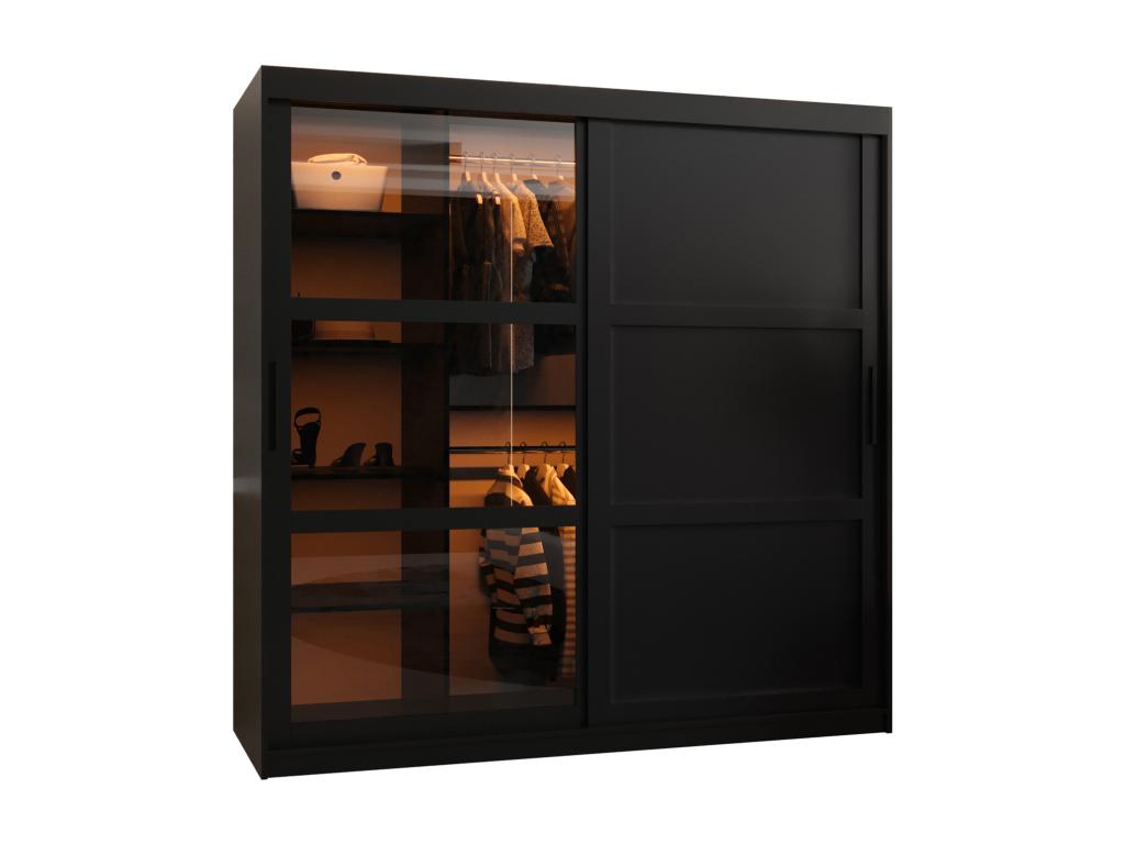 Armoire noire, 180 x 62 x 200 cm