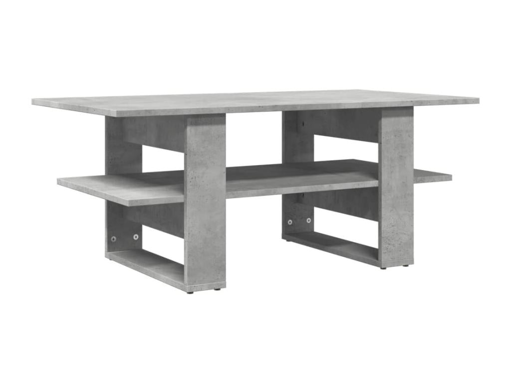 Table basse en bois d'ingénierie gris, 102 x 55 x 42 cm