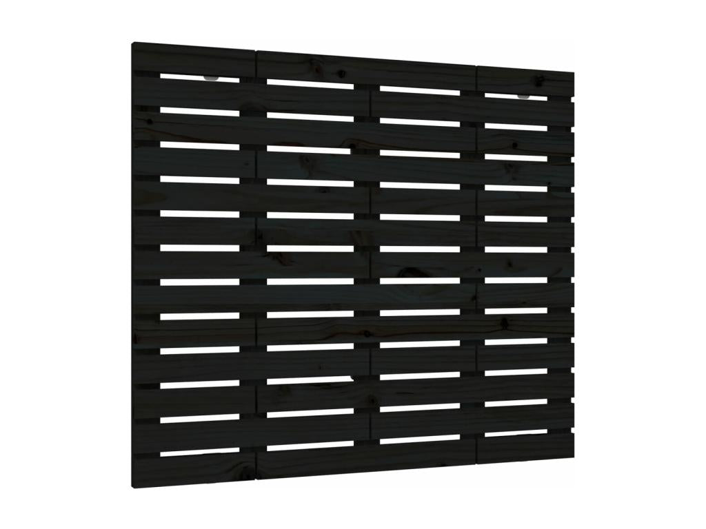 Lit en bois massif noir, 141 x 3 x 91,5 cm