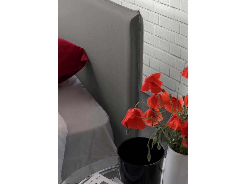 Matelas en tissu gris, 80 x 190 cm