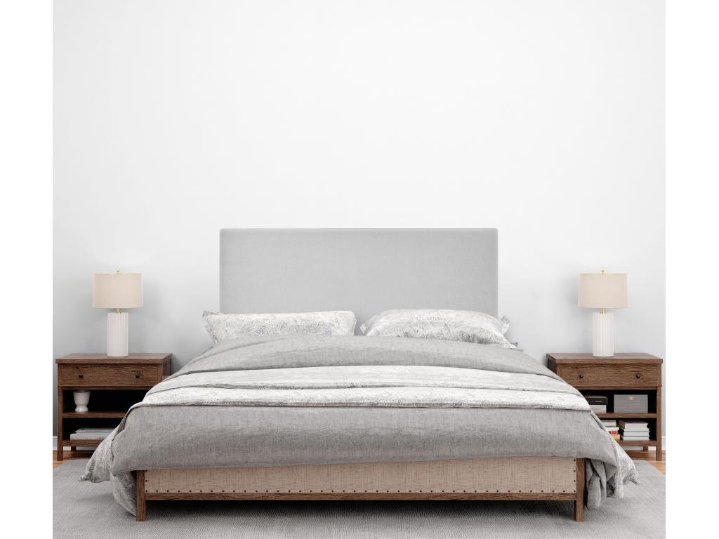 Lit en tissu gris, 105 x 50 cm