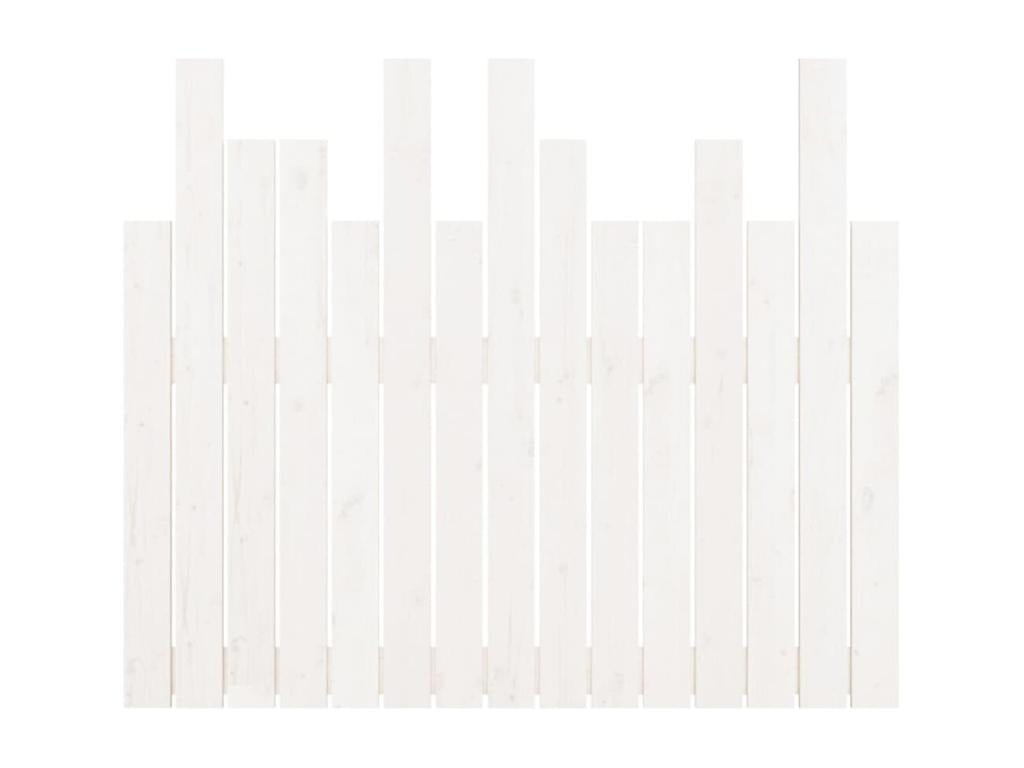 Lit en bois massif blanc, 95,5 x 3 x 80 cm