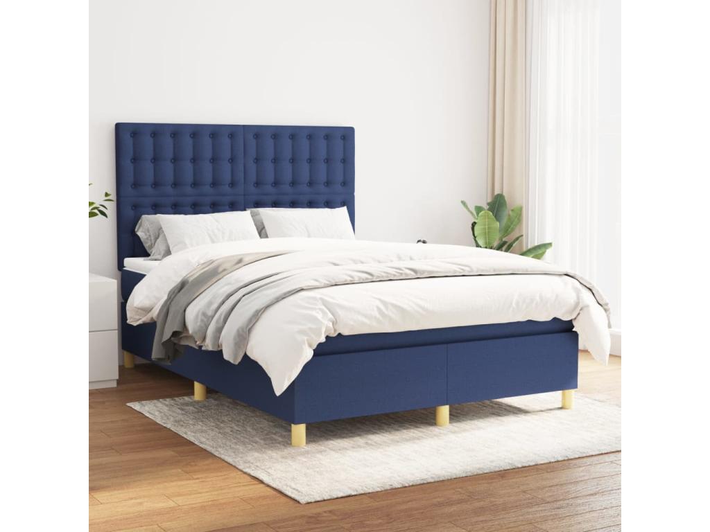 Matelas en tissu bleu, 140 x 190 cm