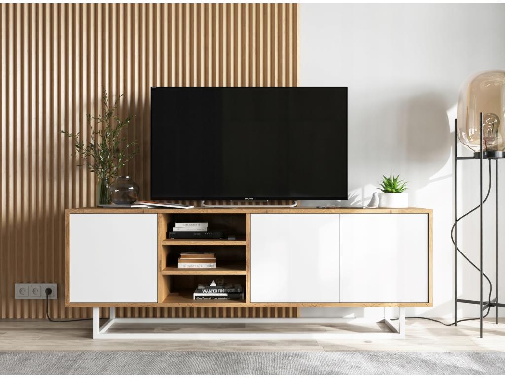 Meuble TV en chêne blanc