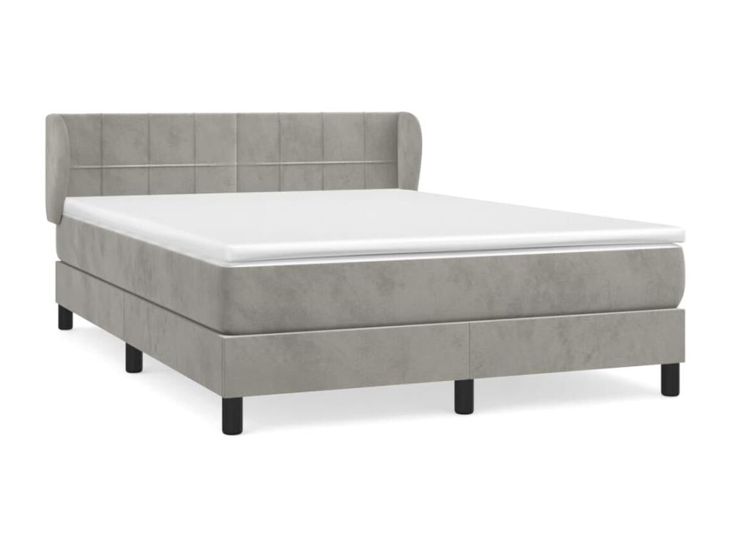 Matelas en velours gris, 140 x 190 cm