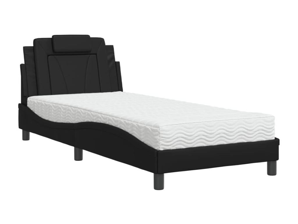 Matelas en similicuir noir, 90 x 200 cm - dlz1766459484956