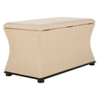 Banc de rangement SAFAVIEH Gigi en lin crème - 91,4 cm L x 48,3 cm P x 53,3 cm H
