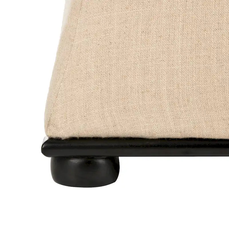 Banc de rangement SAFAVIEH Gigi en lin crème - 91,4 cm L x 48,3 cm P x 53,3 cm H