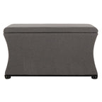 Banc de rangement SAFAVIEH Gigi en lin crème - 91,4 cm L x 48,3 cm P x 53,3 cm H