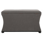 Banc de rangement SAFAVIEH Gigi en lin crème - 91,4 cm L x 48,3 cm P x 53,3 cm H