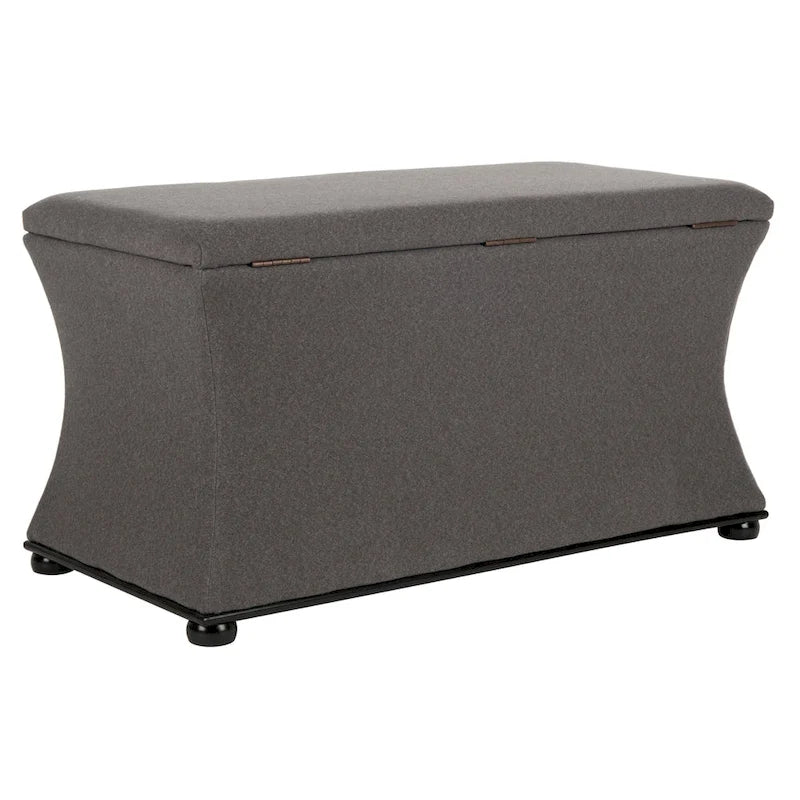 Banc de rangement SAFAVIEH Gigi en lin crème - 91,4 cm L x 48,3 cm P x 53,3 cm H