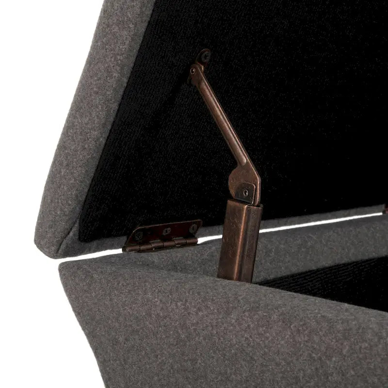 Banc de rangement SAFAVIEH Gigi en lin crème - 91,4 cm L x 48,3 cm P x 53,3 cm H