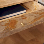 Banc moderne SAFAVIEH Tempie à 2 tiroirs avec assise rembourrée - 109 cm L x 38 cm P x 53 cm H