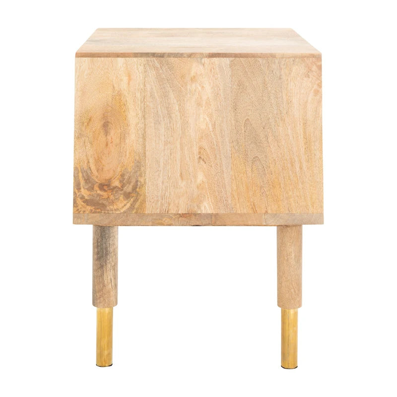 Banc moderne SAFAVIEH Tempie à 2 tiroirs avec assise rembourrée - 109 cm L x 38 cm P x 53 cm H