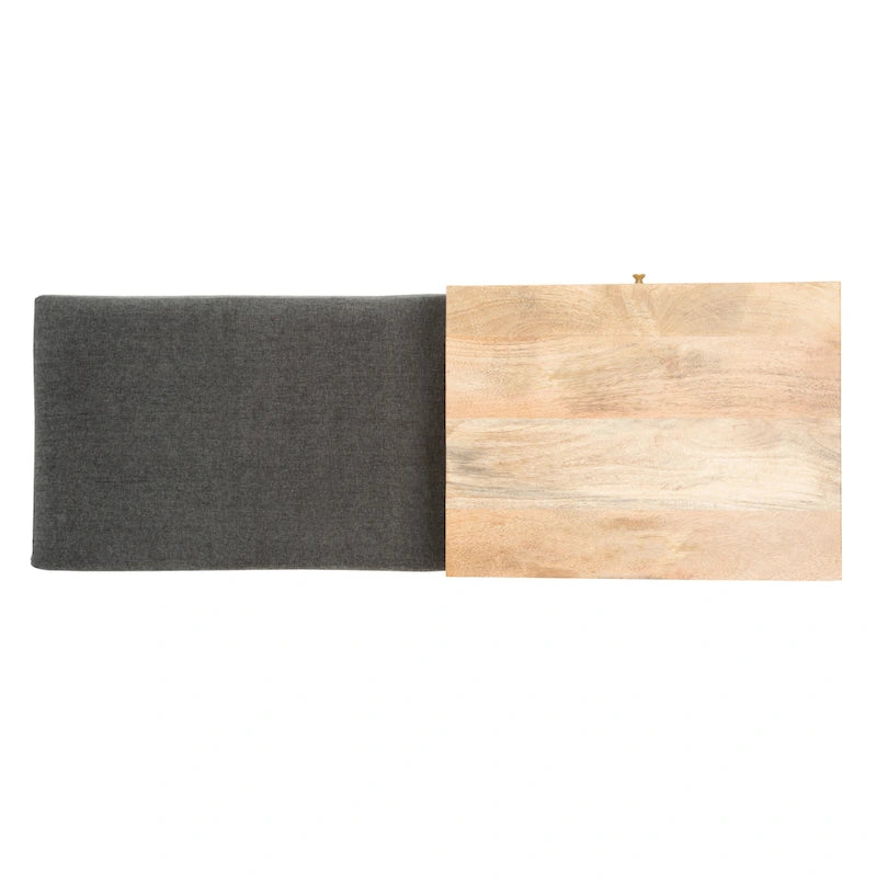 Banc moderne SAFAVIEH Tempie à 2 tiroirs avec assise rembourrée - 109 cm L x 38 cm P x 53 cm H