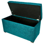 Banc coffre de rangement MJL Furniture Angela à 8 boutons capitonnés