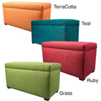 Banc coffre de rangement MJL Furniture Angela à 8 boutons capitonnés