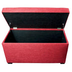 Banc coffre de rangement MJL Furniture Angela à 8 boutons capitonnés