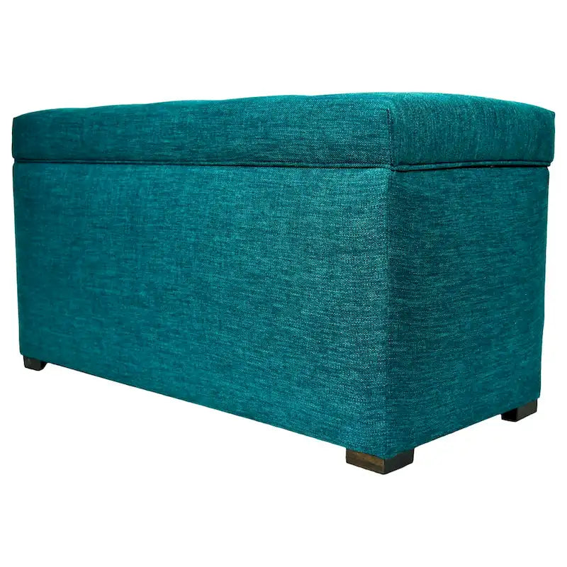 Banc coffre de rangement MJL Furniture Angela à 8 boutons capitonnés