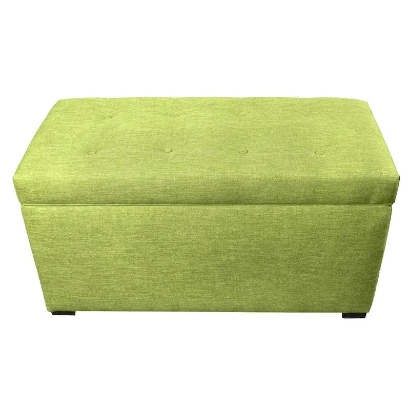 Banc coffre de rangement MJL Furniture Angela à 8 boutons capitonnés