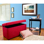 Banc coffre de rangement MJL Furniture Angela à 8 boutons capitonnés