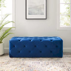 Banc d'entrée en velours capitonné Carson Carrington Ullervad de 122 cm