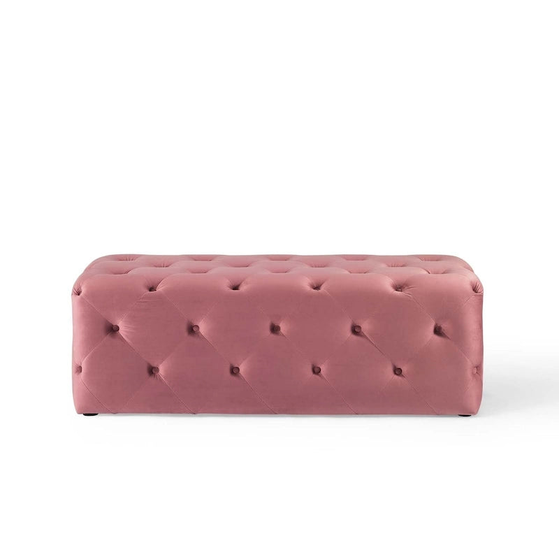 Banc d'entrée en velours capitonné Carson Carrington Ullervad de 122 cm