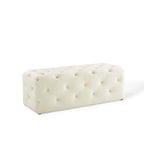 Banc d'entrée en velours capitonné Carson Carrington Ullervad de 122 cm