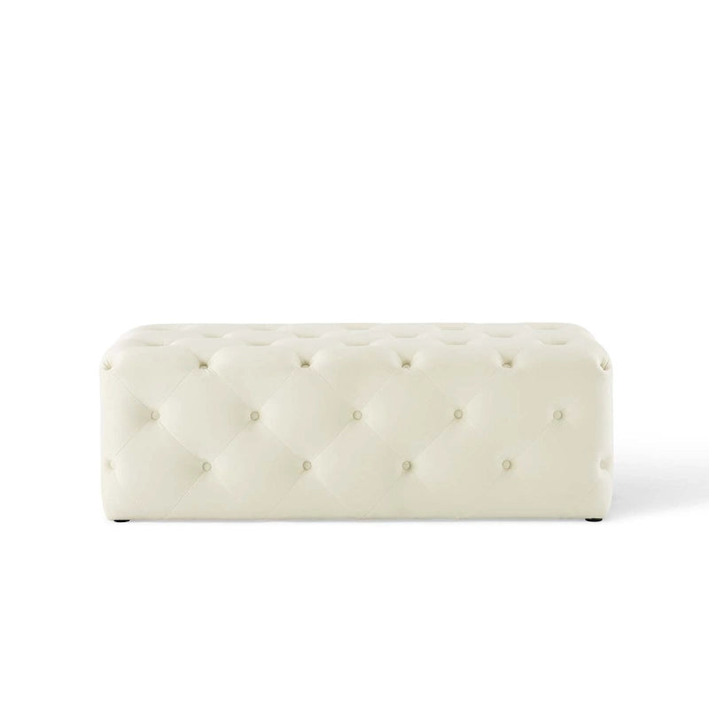 Banc d'entrée en velours capitonné Carson Carrington Ullervad de 122 cm