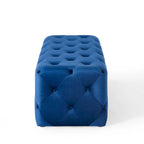 Banc d'entrée en velours capitonné Carson Carrington Ullervad de 122 cm