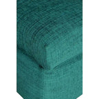 Pouf de rangement long capitonné Brooke à 10 boutons