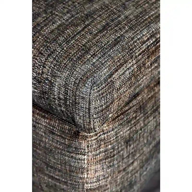 Pouf de rangement long capitonné Brooke à 10 boutons