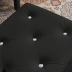 Banc de rangement, siège d'entrée rabattable avec charnière de sécurité, coffre de rangement avec assise rembourrée