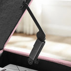 Banc de rangement, siège d'entrée rabattable avec charnière de sécurité, coffre de rangement avec assise rembourrée