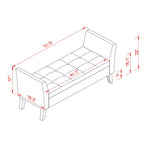 Banquette de lit 51,5 avec rangement