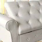 Banc de rangement capitonné à boutons pour chambre à coucher 62