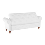 Banc de lit 63 en tissu blanc crème