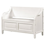 Banc de rangement multifonctionnel en bois massif de style rustique (42 pouces)