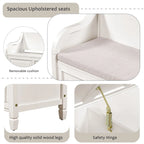 Banc de rangement multifonctionnel en bois massif de style rustique (42 pouces)